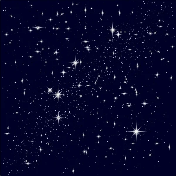 Векторна ілюстрація зоряного неба — стоковий вектор