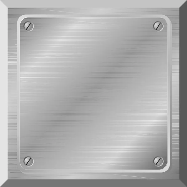 Vektor ilustrasi dari pelat logam dengan goresan - Stok Vektor