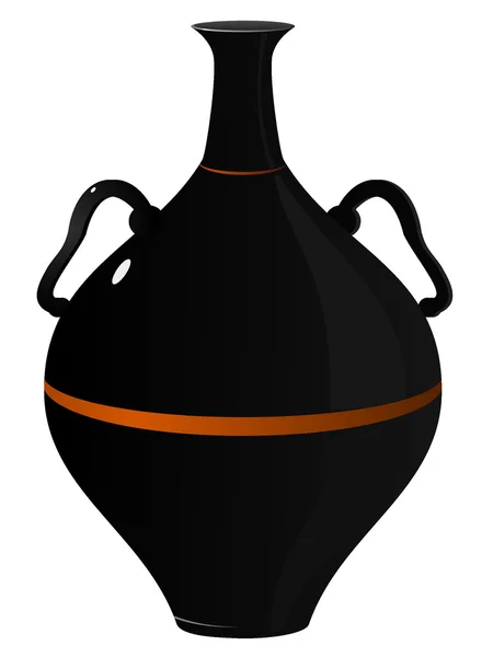 Amphore d'argile noire. vecteur — Image vectorielle