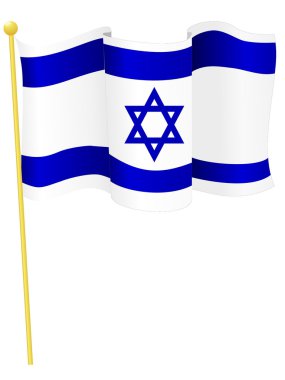 İsrail bayrağı vektör çizim
