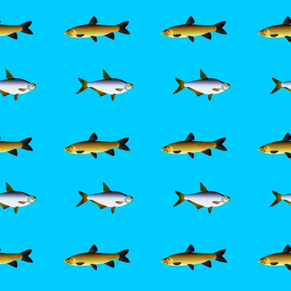 Hladká textura s rybami — Stockový vektor