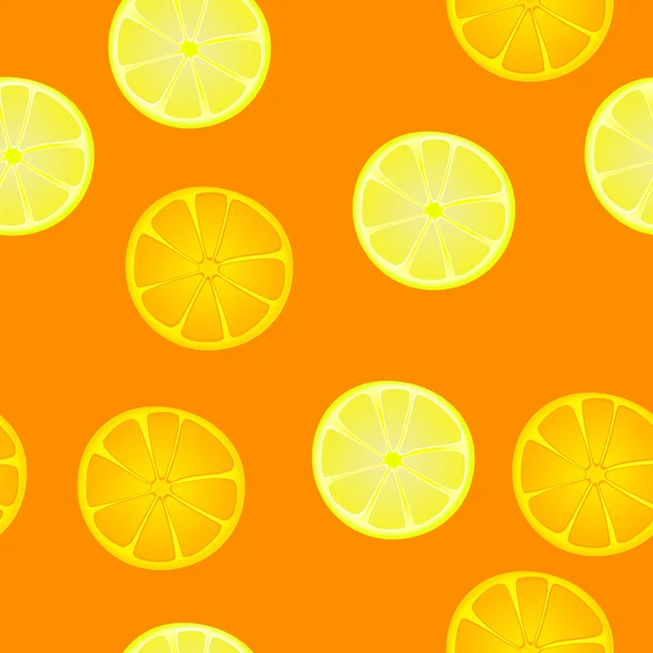 Naadloze textuur van sinaasappelen en citroenen — Stockvector