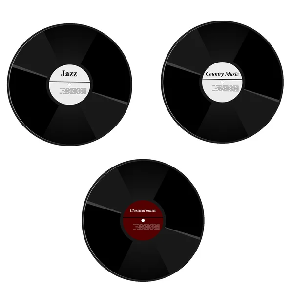Vinyl skivor — Stock vektor