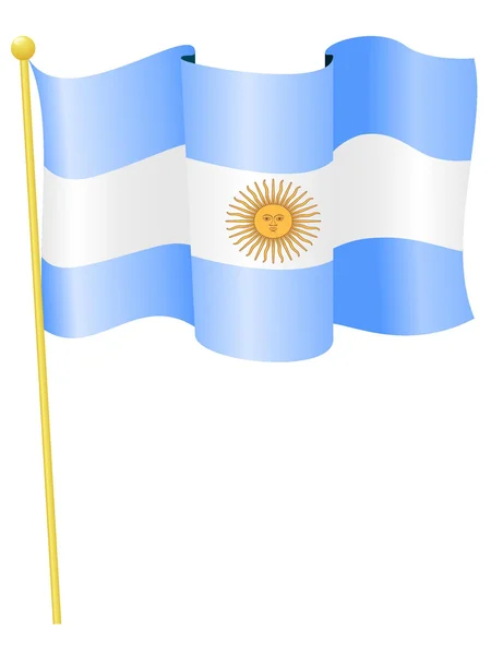 Imagen vectorial de la bandera nacional de Argentina — Vector de stock