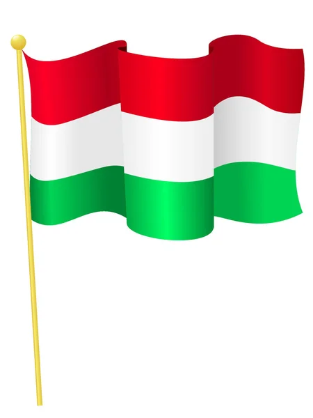 Imagen vectorial de la bandera nacional de Hungría — Vector de stock