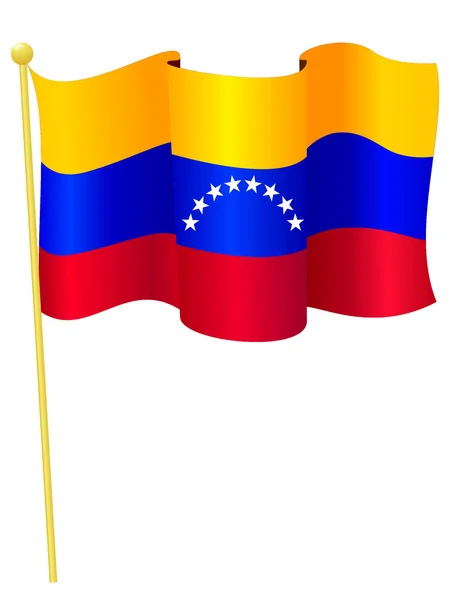Vector afbeelding van de nationale vlag van venezuela — Stockvector