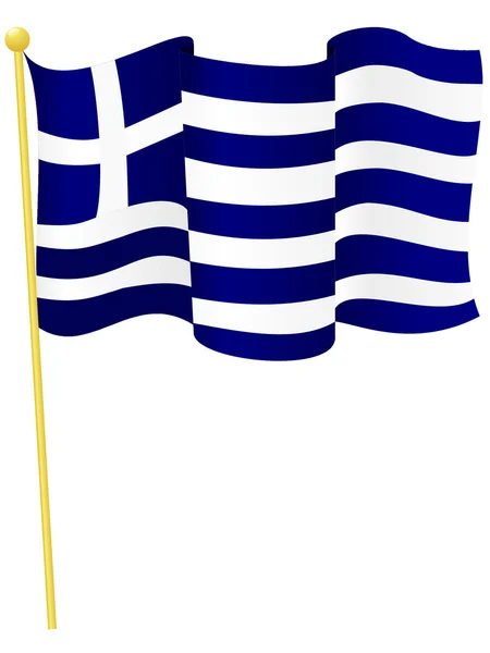 Grafika wektorowa flagi narodowej z Grecji — Wektor stockowy