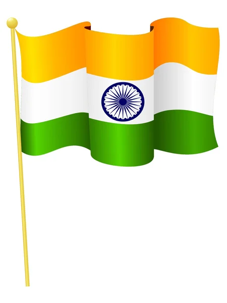 Illustration vectorielle du drapeau national indien — Image vectorielle