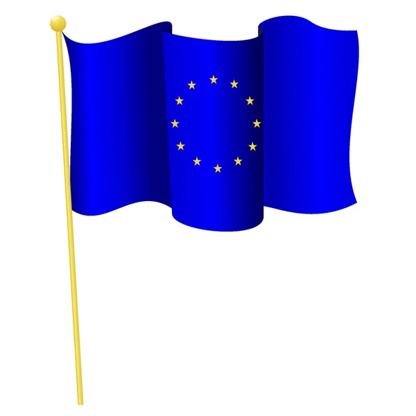 Vektorové ilustrace z státní vlajky Evropské unie — Stockový vektor