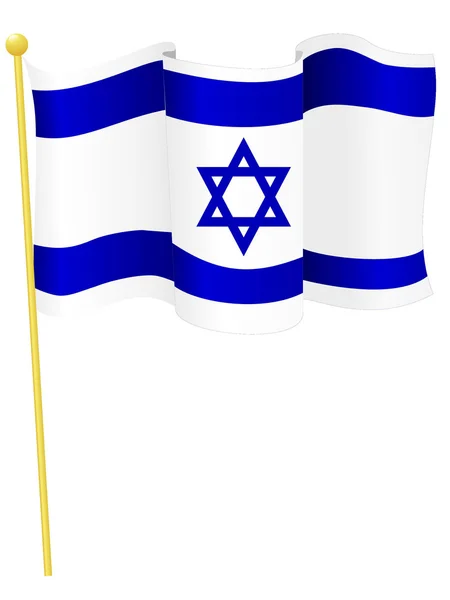 Vektor illustration av den nationella flaggan av israel — Stock vektor