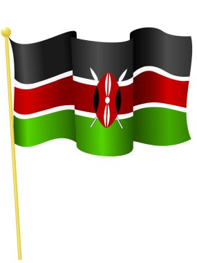 Vector illustration of the flag Kenya clipart