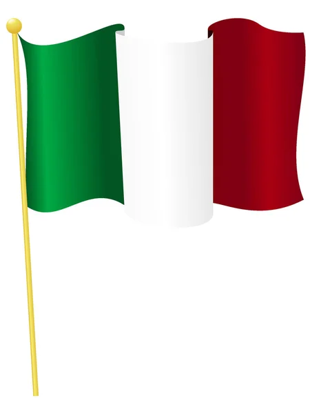 Illustrazione vettoriale della bandiera Italia — Vettoriale Stock