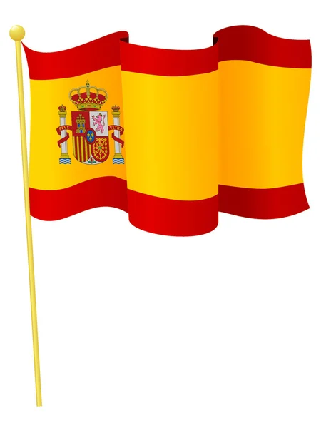 mano de dibujos animados sosteniendo la bandera española. bandera de españa,  ilustración conceptual, vector aislado de diseño plano. 12875397 Vector en  Vecteezy