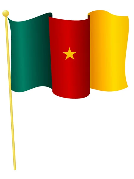 Ilustração vetorial da bandeira Camarões —  Vetores de Stock