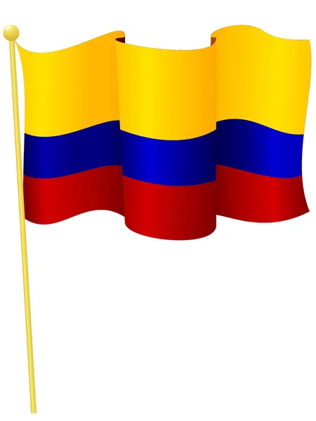 Vector ilustración de la bandera Colombia — Vector de stock