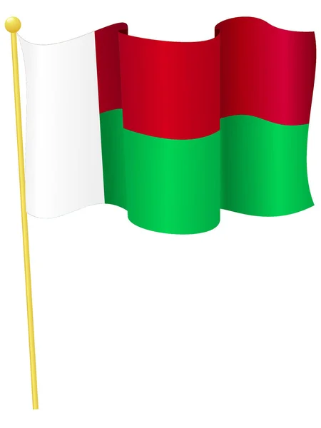 Ilustración vectorial de la bandera Madagascar — Vector de stock