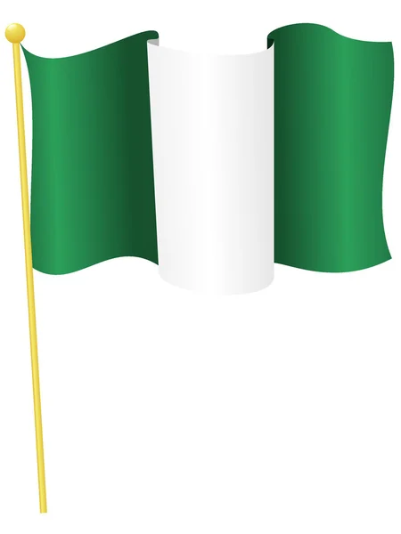 Wektorowych ilustracji flagi Nigerii — Wektor stockowy