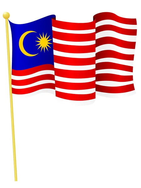 Vektor illustration av flaggan malaysia — Stock vektor
