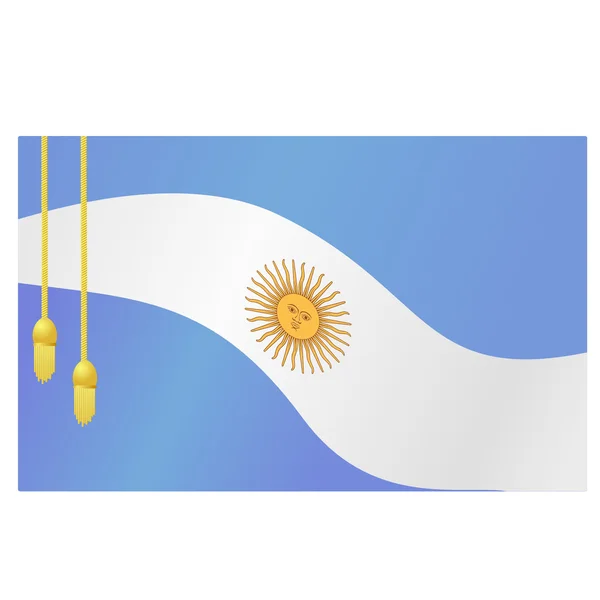 Ilustração vetorial da bandeira da Argentina e — Vetor de Stock
