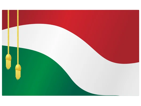Illustration vectorielle du drapeau de Hongrie et — Image vectorielle