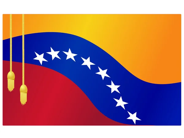 Διανυσματικά Εικονογράφηση της σημαίας της Βενεζουέλας και — Διανυσματικό Αρχείο