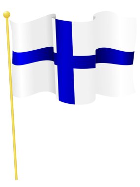 vektör çizimi bayrağı Finlandiya