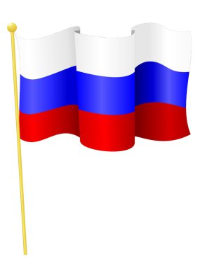 Vector illustration of the flag Russia clipart