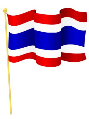 Vector illustration of the flag Thailand clipart