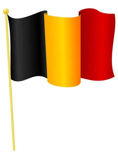 Vektor illustration av flaggan Belgien — Stock vektor