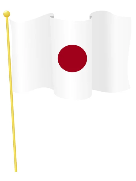Vektorillustration der japanischen Flagge — Stockvektor
