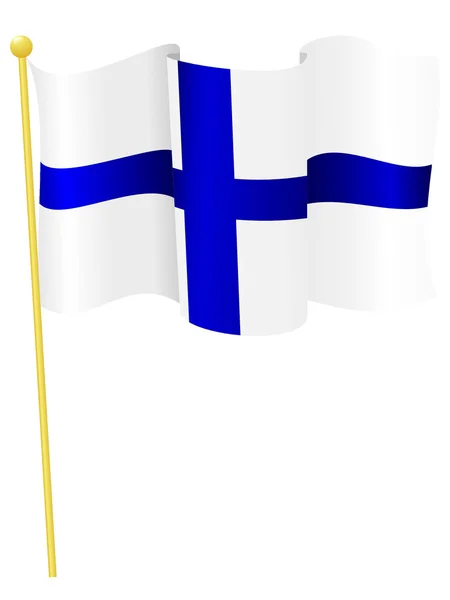 Ilustração vetorial da bandeira Finlândia — Vetor de Stock