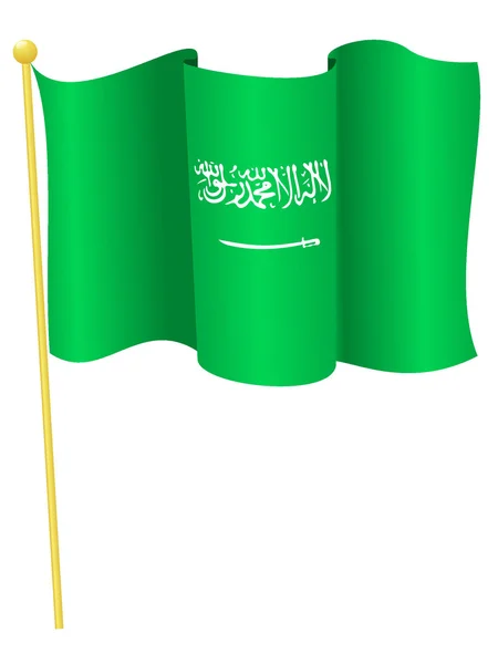 Vektor ilustrasi bendera Arab Saudi - Stok Vektor