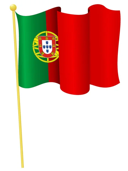 Vektor illustration av flaggan portugal — Stock vektor