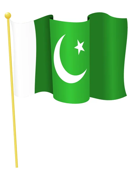 ベクトル イラスト旗のパキスタン — ストックベクタ