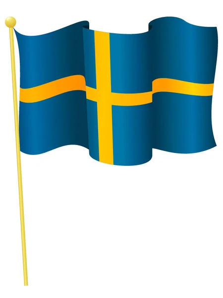 Vektorové ilustrace vlajky Švédsko — Stockový vektor