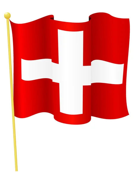 Ilustração vetorial da bandeira Suíça — Vetor de Stock