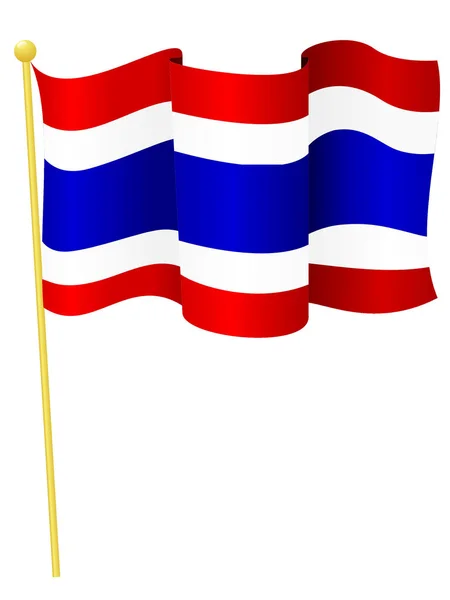 Thai national color red white blue ribbon isolated on white background with  clipping path Stock Photo