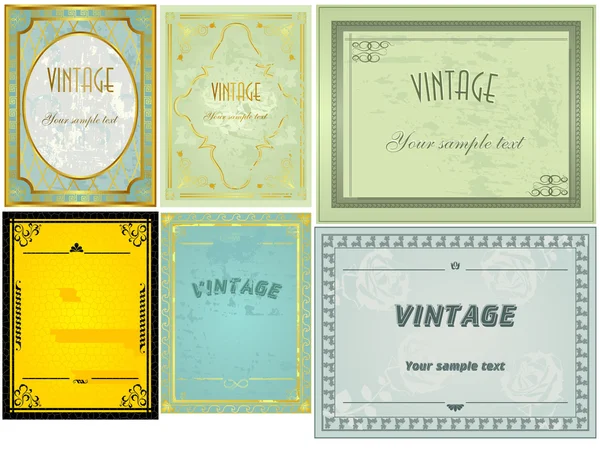 Set of vintage labels. vector — Stock Vector