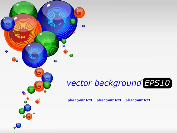 Vector achtergrond met een gekleurde futuristische druppels — Stockvector