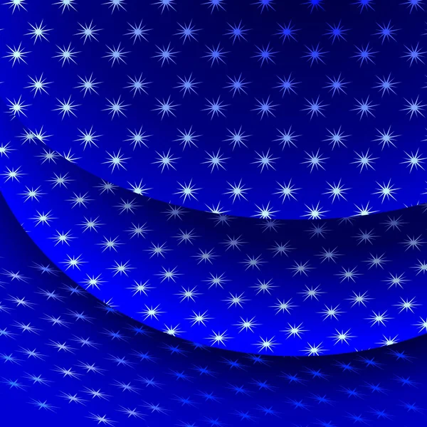Vektorové pozadí modré tkáně s hvězdami — Stockový vektor