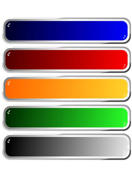 Set of color long buttons 1 — Stock Vector