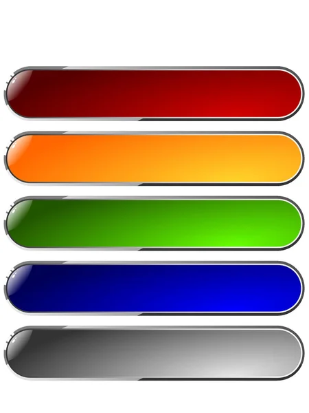 Ensemble de boutons longs couleur 2 — Image vectorielle
