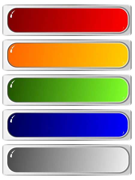 Conjunto de botões longos de cor 3 — Vetor de Stock