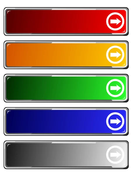 Zestaw kolorowych przycisków długa 4 — Wektor stockowy