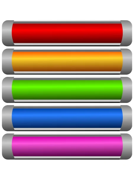 Набір кольорових довгих кнопок 10 — стоковий вектор