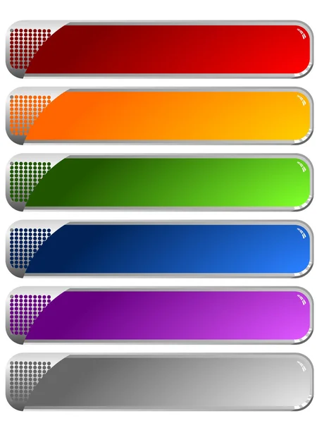 Hosszú színes gombok — Stock Vector
