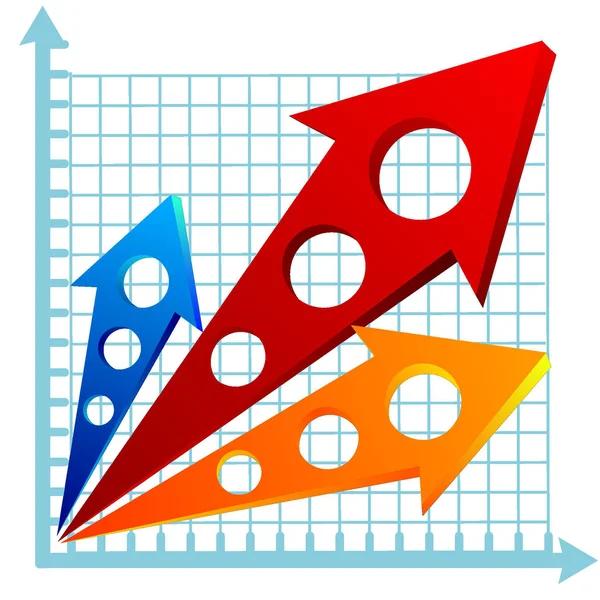Ilustración de gráficos vectoriales con flechas — Vector de stock