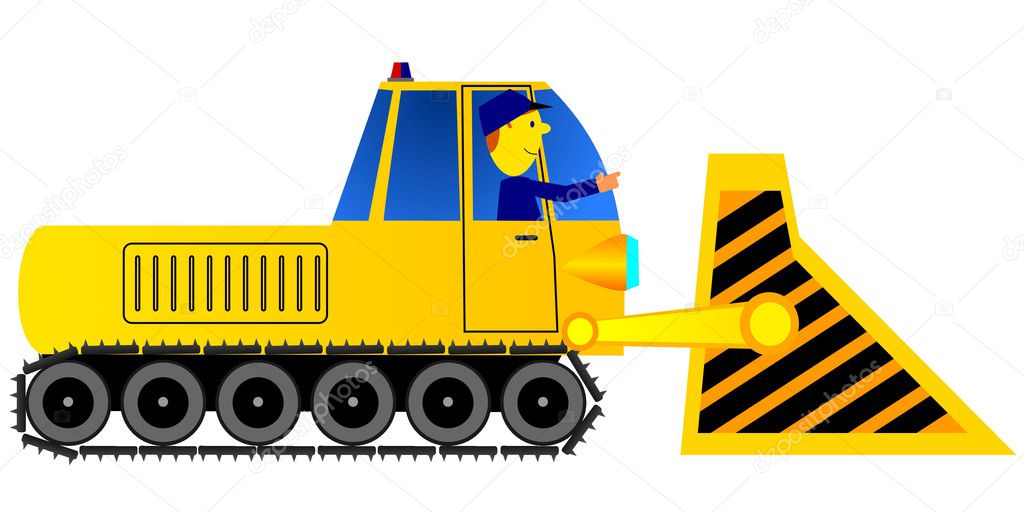 Bulldozer and the driver