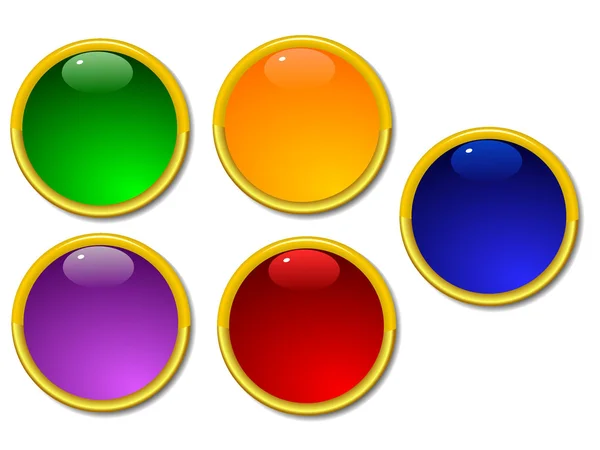 Набор цветовых кнопок 2 — стоковый вектор