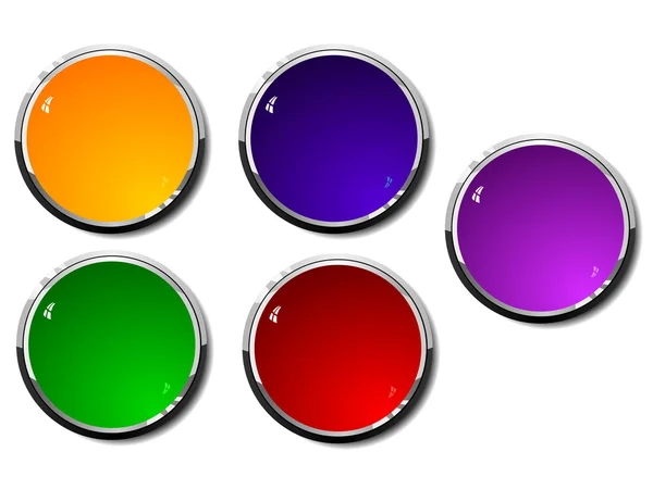 Набор цветовых кнопок 1 — стоковый вектор